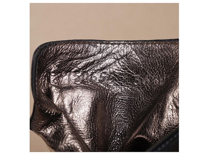Stivali alti Gucci in pelle nera e coccodrillo - vista 11