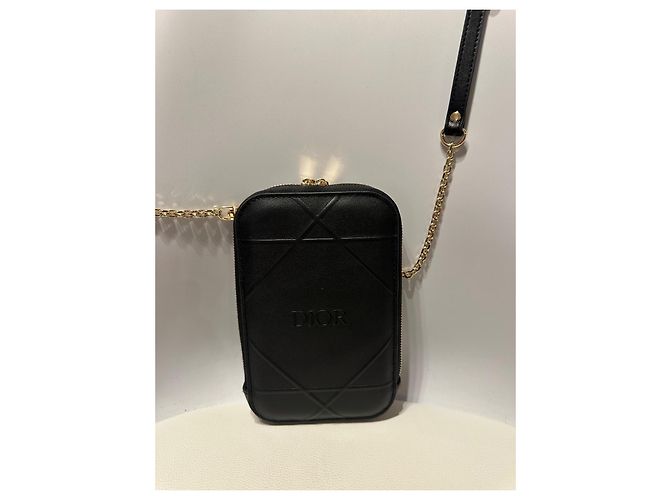 Dior Beauty Uniforme Pochette a Tracolla in Pelle Nera - vista 7