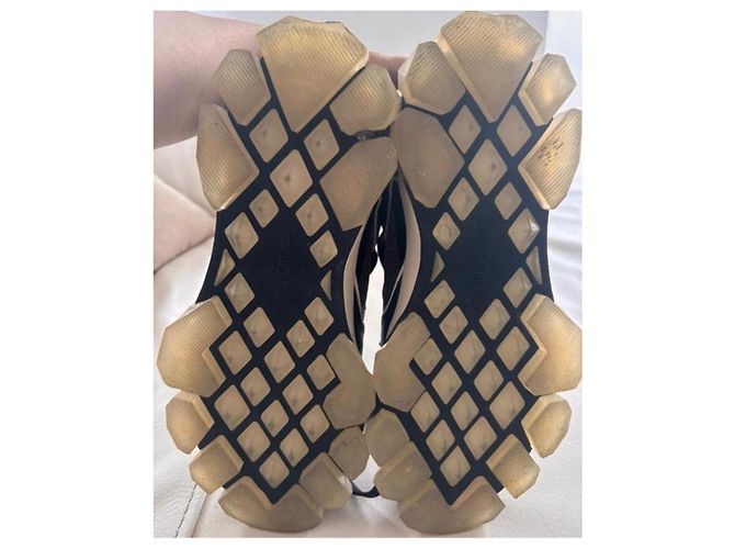 Jimmy Choo Sneakers Diamond Light Pelle e Tessuto Nero - vista 7