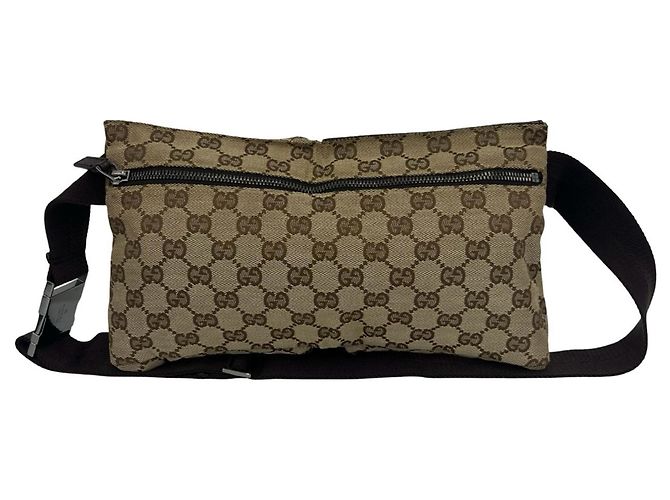 Borsa a tracolla in pelle e tela GG Pattern Gucci - vista 2