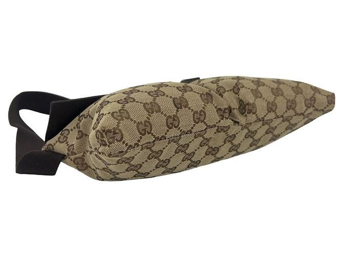Borsa a tracolla in pelle e tela GG Pattern Gucci - vista 6