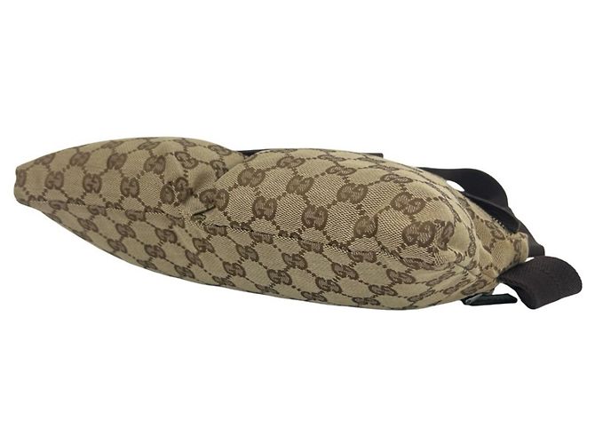 Borsa a tracolla in pelle e tela GG Pattern Gucci - vista 7