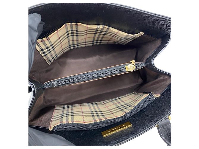 Borsa a mano in pelle Burberry Logo Hardware Nova Check Pattern - vista 8