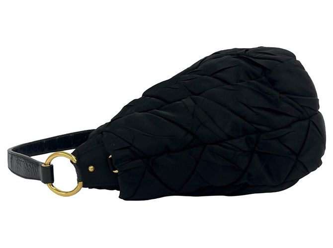 Borsa a tracolla in nylon trapuntato con logo Prada - vista 4