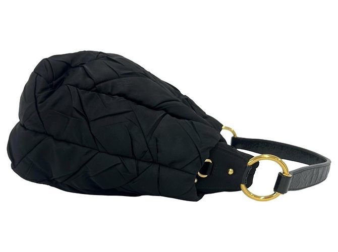 Borsa a tracolla in nylon trapuntato con logo Prada - vista 5