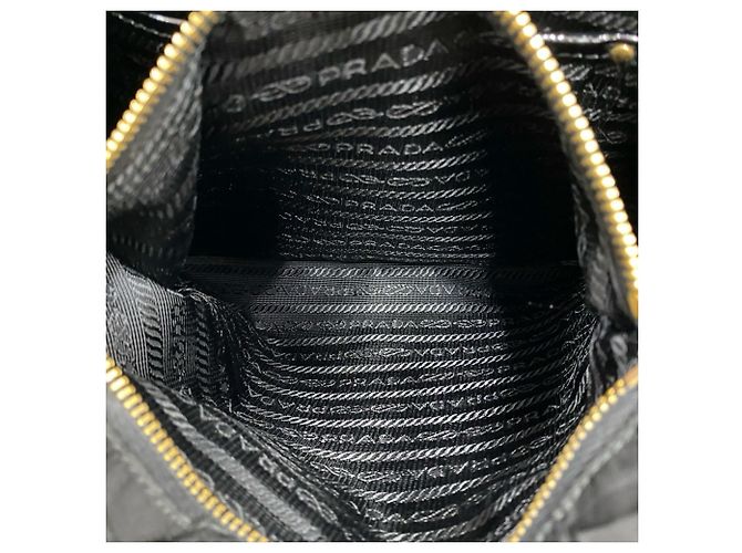 Borsa a tracolla in nylon trapuntato con logo Prada - vista 9