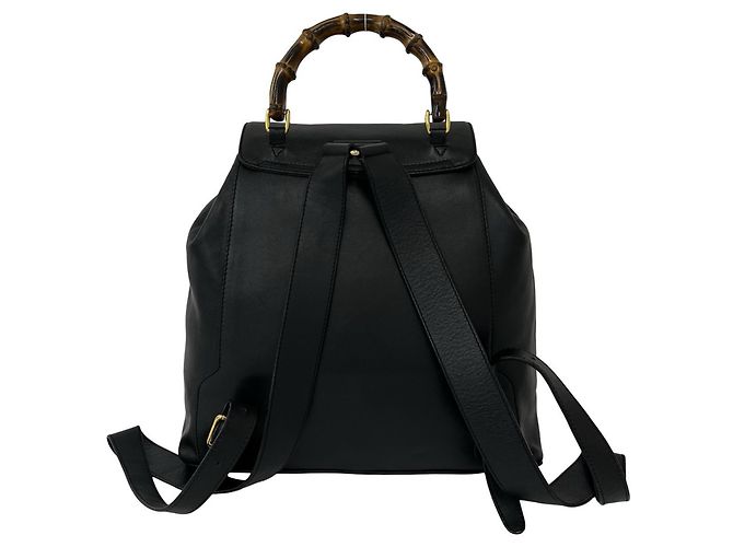 Gucci Vintage Bamboo Leder-Rucksack - Ansicht 2
