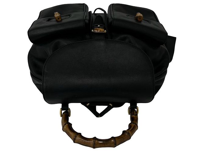 Gucci Vintage Bamboo Leder-Rucksack - Ansicht 3