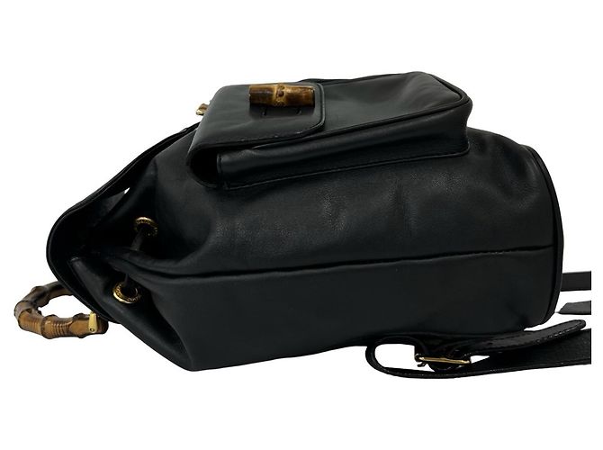 Gucci Vintage Bamboo Leder-Rucksack - Ansicht 4