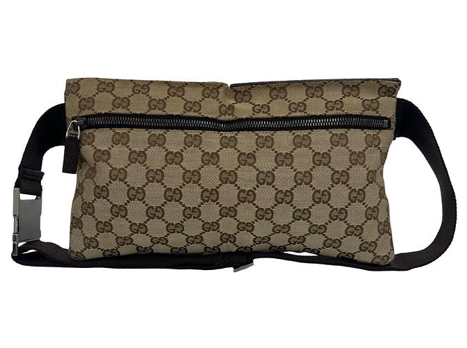 Borsa a tracolla in pelle e tela GG Pattern Gucci - vista 2