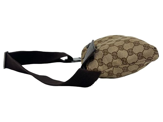 Borsa a tracolla in pelle e tela GG Pattern Gucci - vista 4