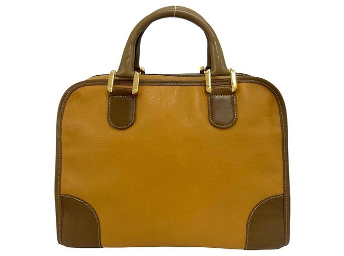 Mini borsa Boston in pelle con logo Anagram inciso Loewe - vista 2