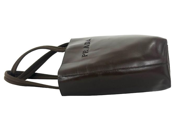 Tote Prada Shopper aus Leder mit ausgestanztem Logo - Ansicht 4
