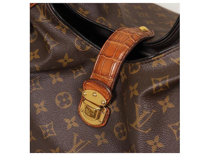 Borsa a tracolla Louis Vuitton Mahina XL Alligator Monogram Canvas - vista 10