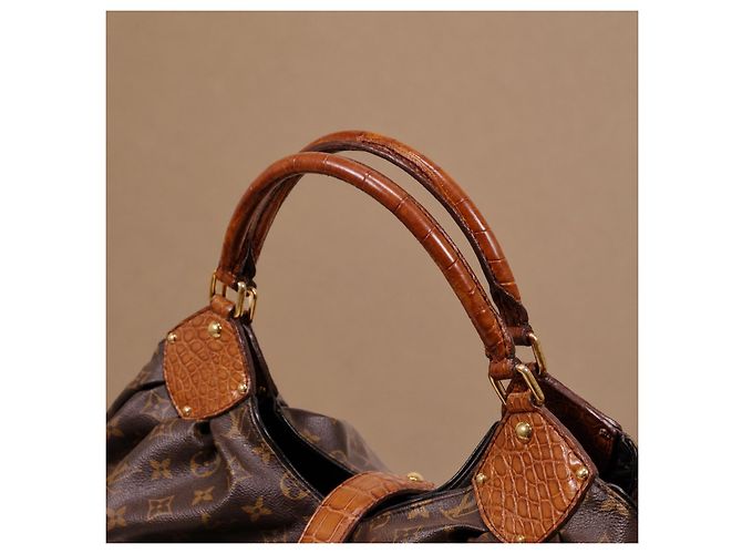 Borsa a tracolla Louis Vuitton Mahina XL Alligator Monogram Canvas - vista 13