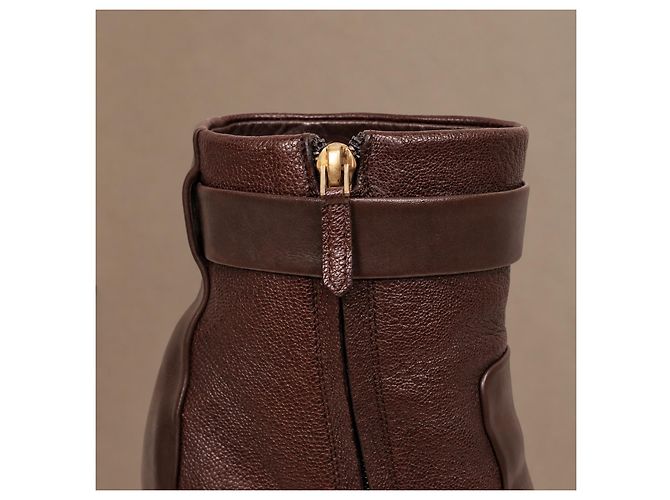 Givenchy Shark Lock Botines de piel marrón - vista 10