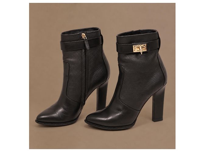 Givenchy Shark Lock Stiefeletten aus Leder - Schwarz - Ansicht 4