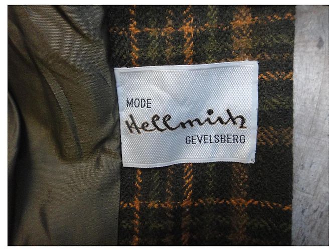 Autre Marque Hellmich Green and Orange Checked Wool Jacket - view 4