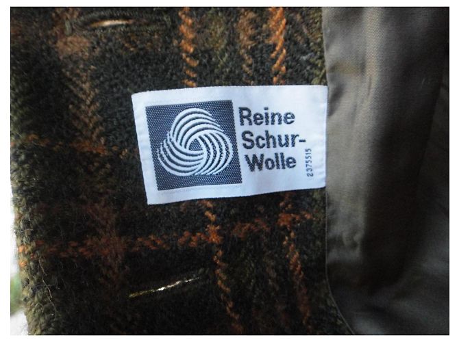 Autre Marque Hellmich Green and Orange Checked Wool Jacket - view 6