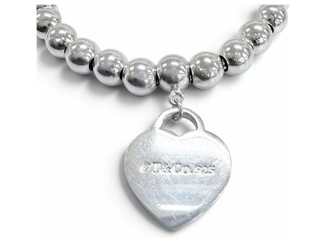Autre Marque Tiffany & Co. Bracciale a catena a palline con ciondolo a cuore Return to Mini - vista 6