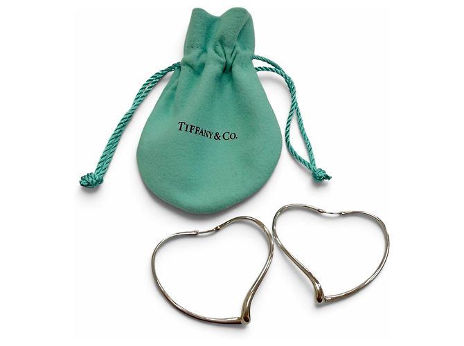 Autre Marque Orecchini a cerchio Tiffany Open Heart - vista 2