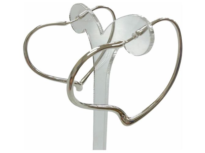 Autre Marque Orecchini a cerchio Tiffany Open Heart - vista 3