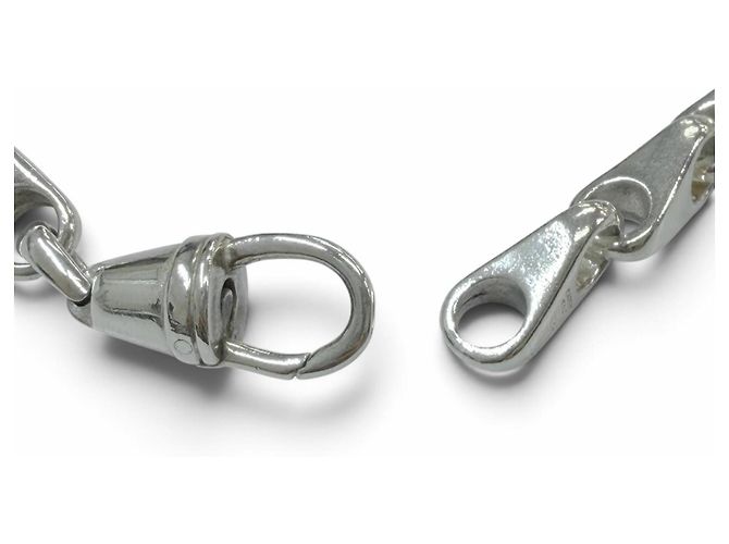Collana lunga GUCCI Vintage Teardrop Link Chain 925 - vista 3