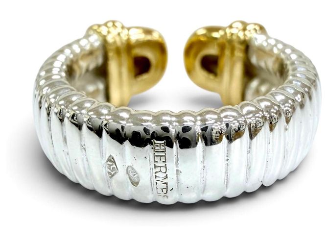 Hermès Hermes Ring aus 18K Gold und Silber - Ansicht 3