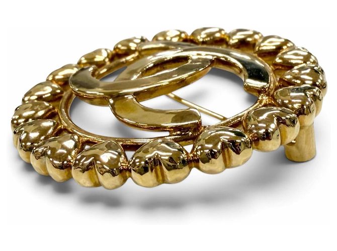 Spilla Chanel Gold Coco Mark Heart Circle - vista 4