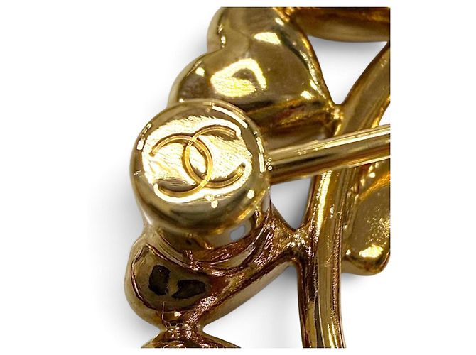 Spilla Chanel Gold Coco Mark Heart Circle - vista 6