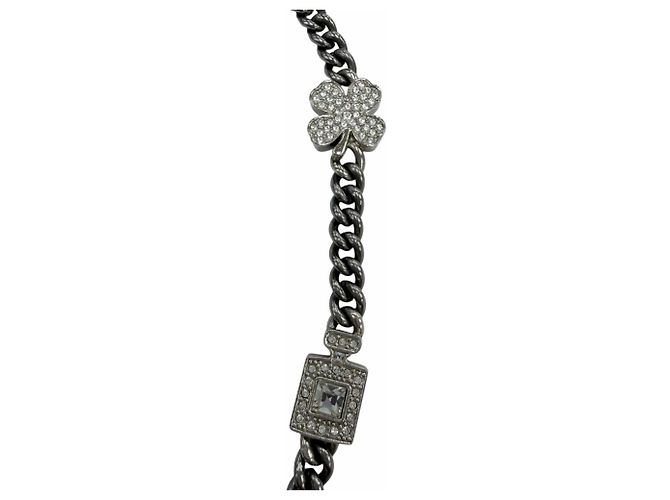 Collana Chanel A22P in metallo Coco Mark con strass - vista 4