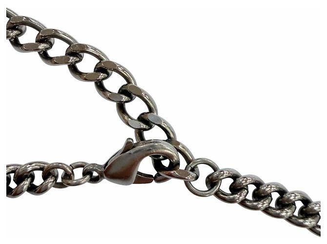 Collana Chanel A22P in metallo Coco Mark con strass - vista 7
