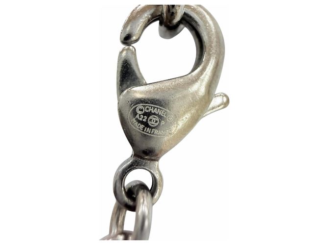 Collana Chanel A22P in metallo Coco Mark con strass - vista 8