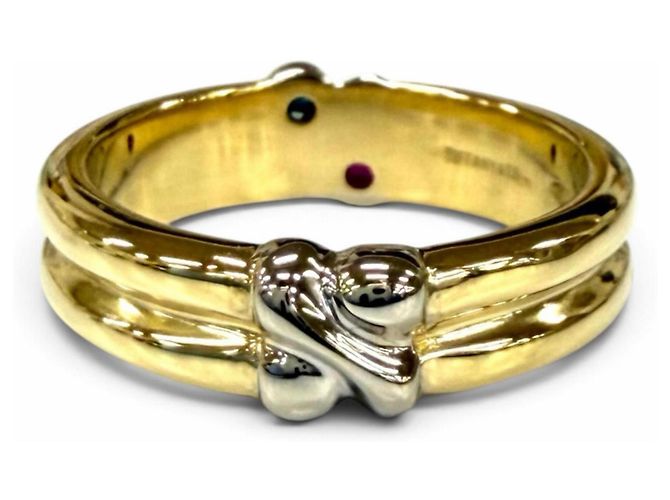 Autre Marque Tiffany & Co. Ringband aus 18K Gold, Saphir und Rubin - Ansicht 4