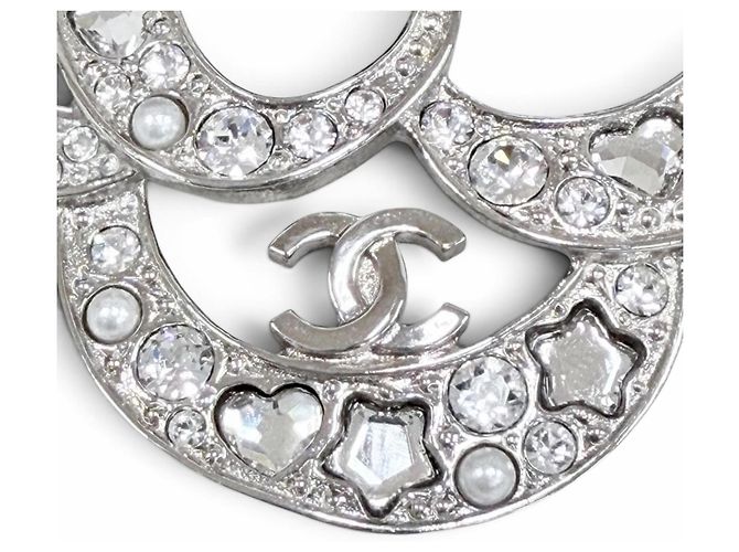 Spilla Camelia Argento Chanel A25P AB9720 - vista 6