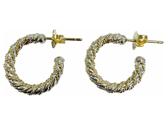 Autre Marque Orecchini a cerchio Tiffany & Co. Combination Twist Chain - vista 4
