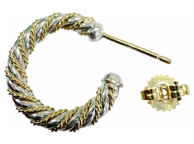 Autre Marque Orecchini a cerchio Tiffany & Co. Combination Twist Chain - vista 5