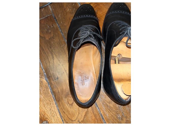 John Lobb Scarpe Oxford Richelieu Pelle Nera - vista 2