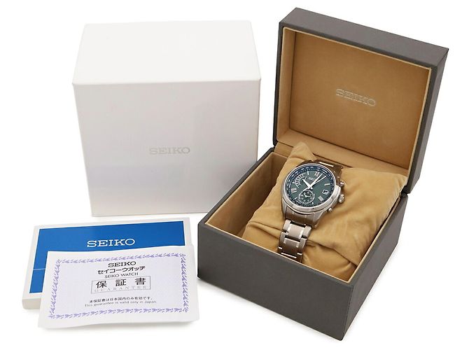 Orologio Seiko Brightz World Time Date Quadrante Verde - vista 10
