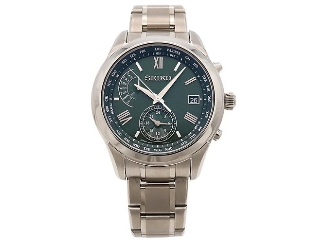 Orologio Seiko Brightz World Time Date Quadrante Verde - vista 2