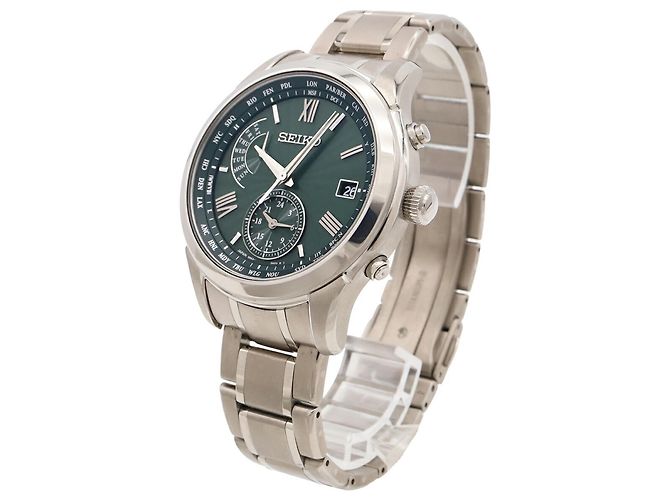 Orologio Seiko Brightz World Time Date Quadrante Verde - vista 3