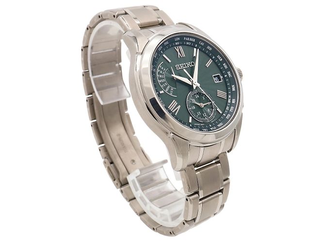 Orologio Seiko Brightz World Time Date Quadrante Verde - vista 4
