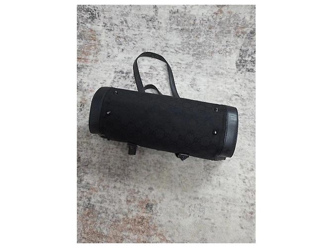 Borsa Gucci Bamboo Bullet in pelle nera - vista 7