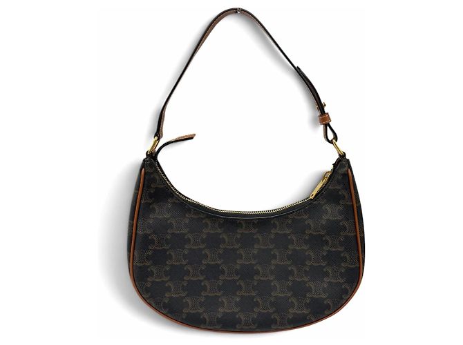 Céline Borsa a tracolla Celine Ava in pelle marrone - vista 2