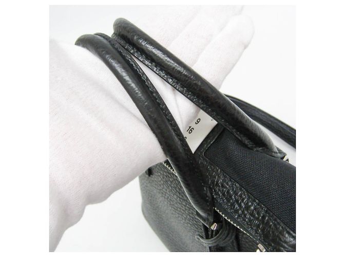 Maison Martin Margiela Borsa Maison Margiela in pelle nera e tela - vista 10