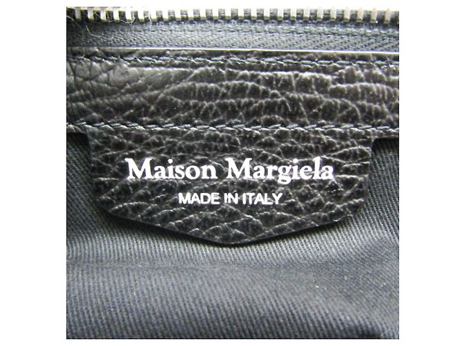Maison Martin Margiela Borsa Maison Margiela in pelle nera e tela - vista 13