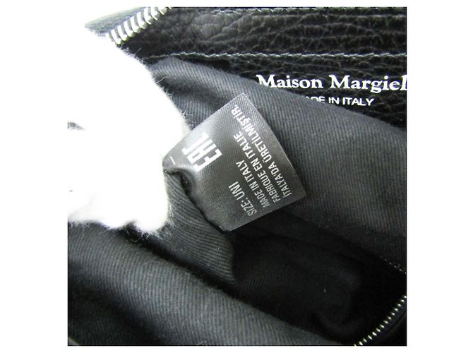 Maison Martin Margiela Borsa Maison Margiela in pelle nera e tela - vista 14