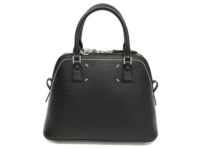 Maison Martin Margiela Borsa Maison Margiela in pelle nera e tela - vista 15