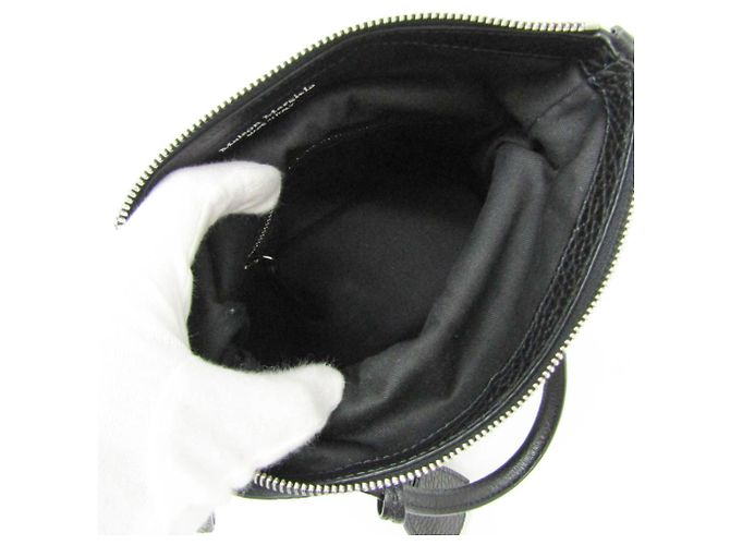 Maison Martin Margiela Borsa Maison Margiela in pelle nera e tela - vista 3