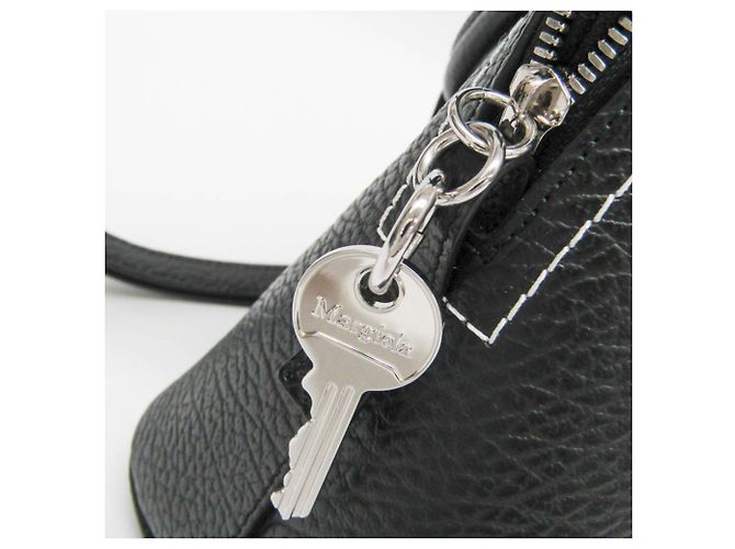 Maison Martin Margiela Borsa Maison Margiela in pelle nera e tela - vista 8